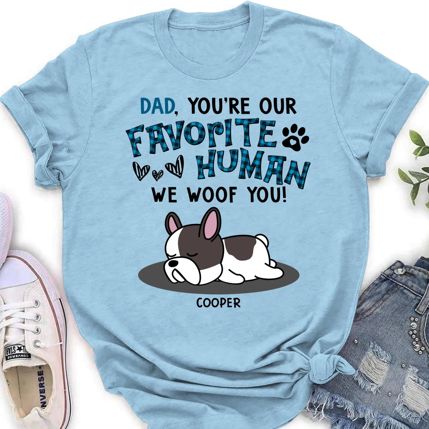 Our Favorite Dog Mom Dad - Personalized Custom Women's T-shirt - Image 8