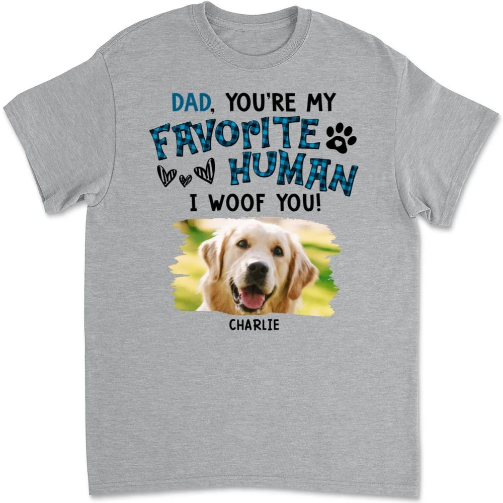 Our Favorite Dog Mom Dad Photo - Personalized Custom Unisex T-shirt - Image 3