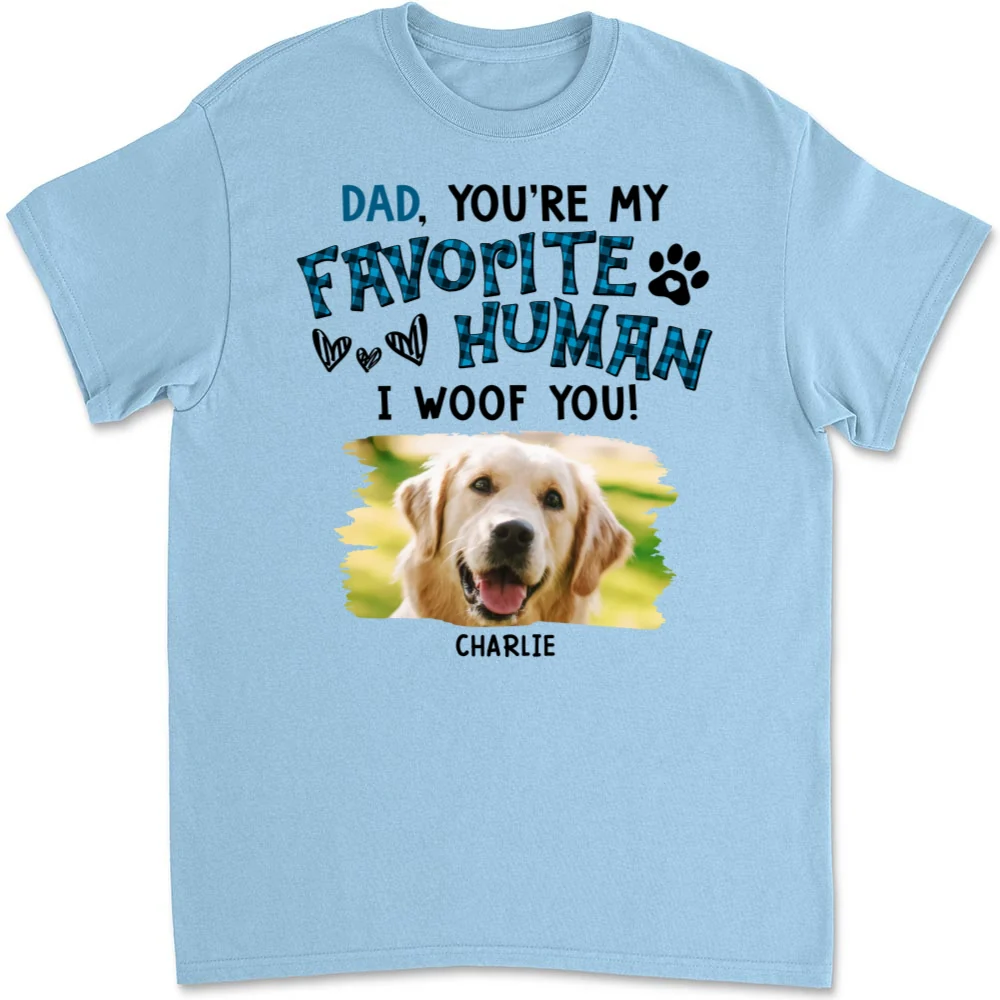 Our Favorite Dog Mom Dad Photo - Personalized Custom Unisex T-shirt - Image 4