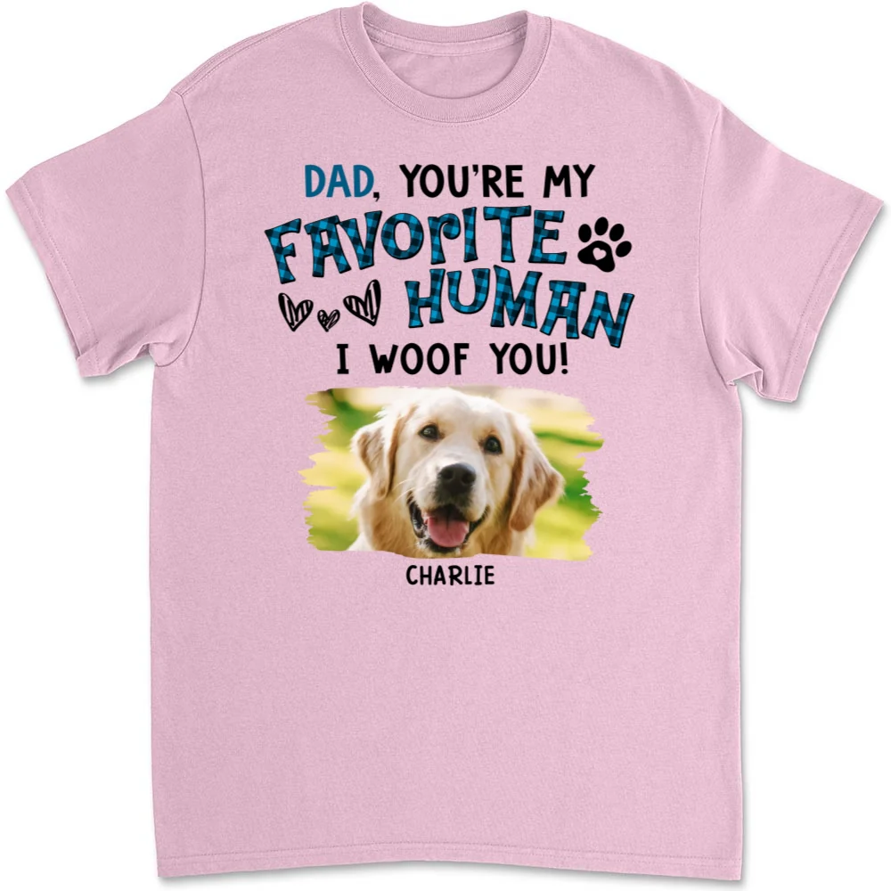 Our Favorite Dog Mom Dad Photo - Personalized Custom Unisex T-shirt - Image 5