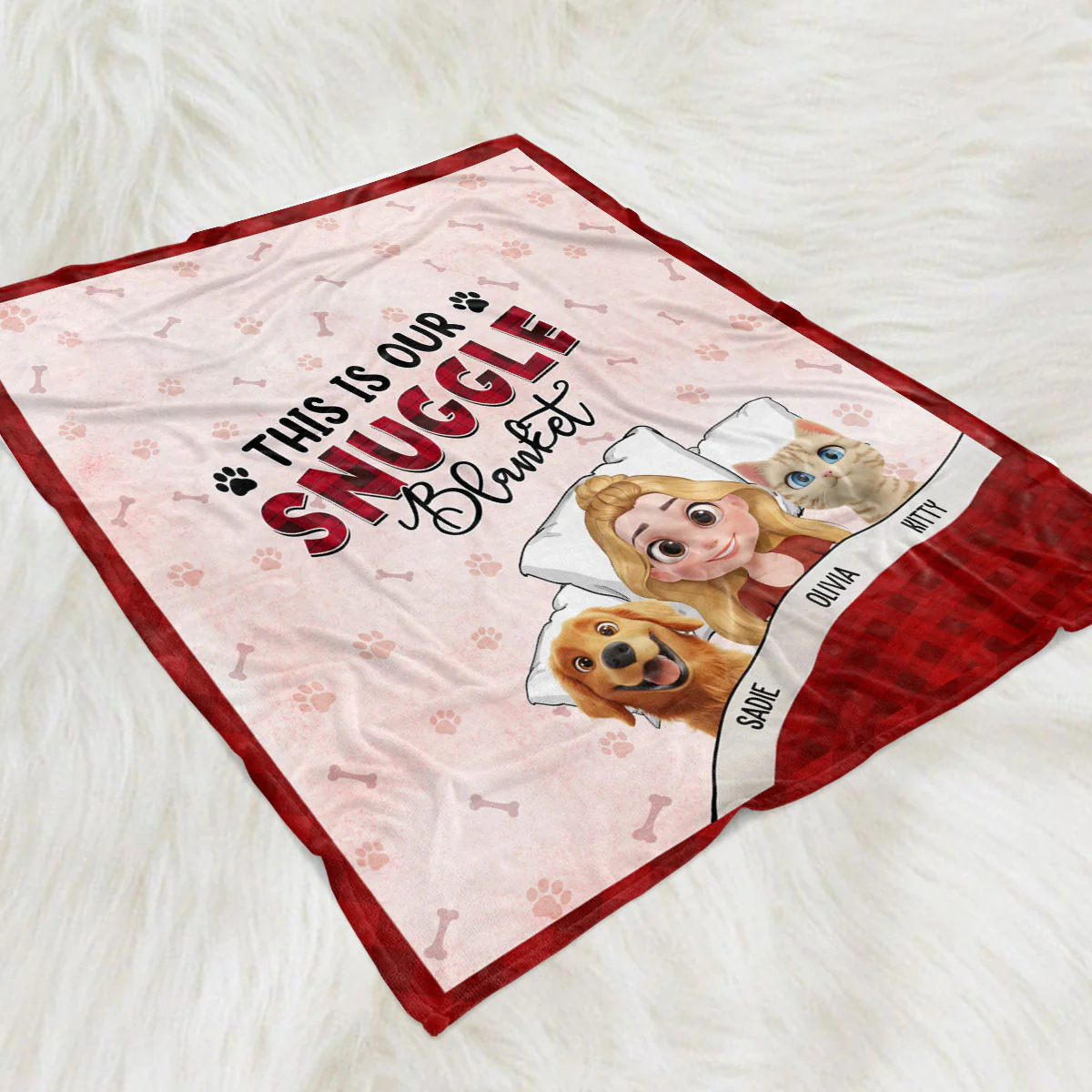 Our Favorite Pet Snuggle Blanket - Personalized Custom Fleece Blanket - Image 2