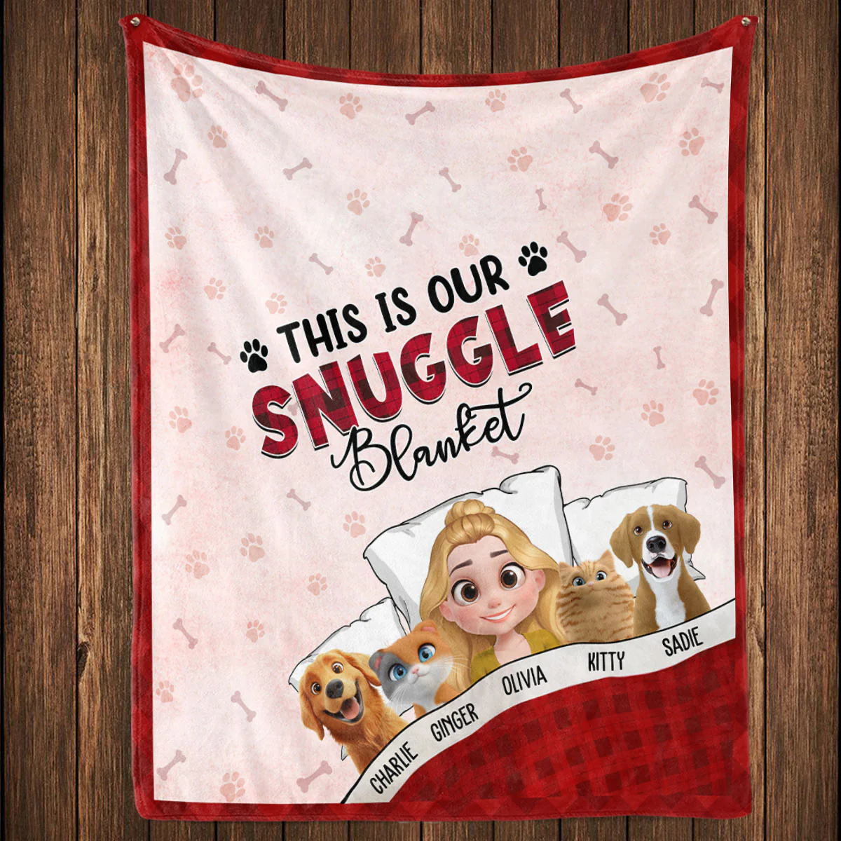 Our Favorite Pet Snuggle Blanket - Personalized Custom Fleece Blanket - Image 4