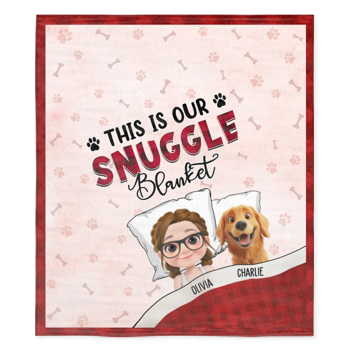 Our Favorite Pet Snuggle Blanket - Personalized Custom Fleece Blanket - Image 5