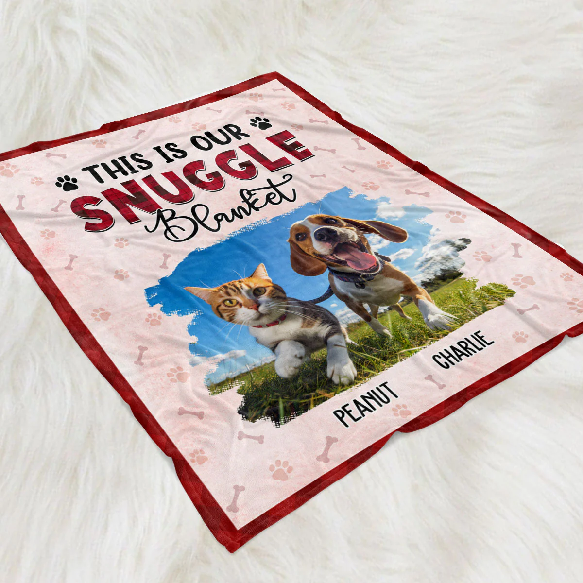 Our Favorite Snuggle Blanket Ver Photo - Personalized Custom Fleece Blanket - Image 2