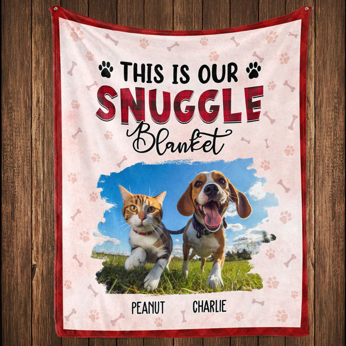 Our Favorite Snuggle Blanket Ver Photo - Personalized Custom Fleece Blanket - Image 4
