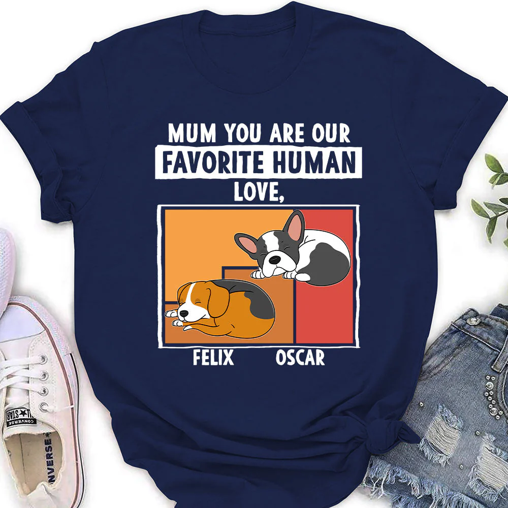 Our Favourite Human - Personalized Custom Women's T-shirt - Image 2