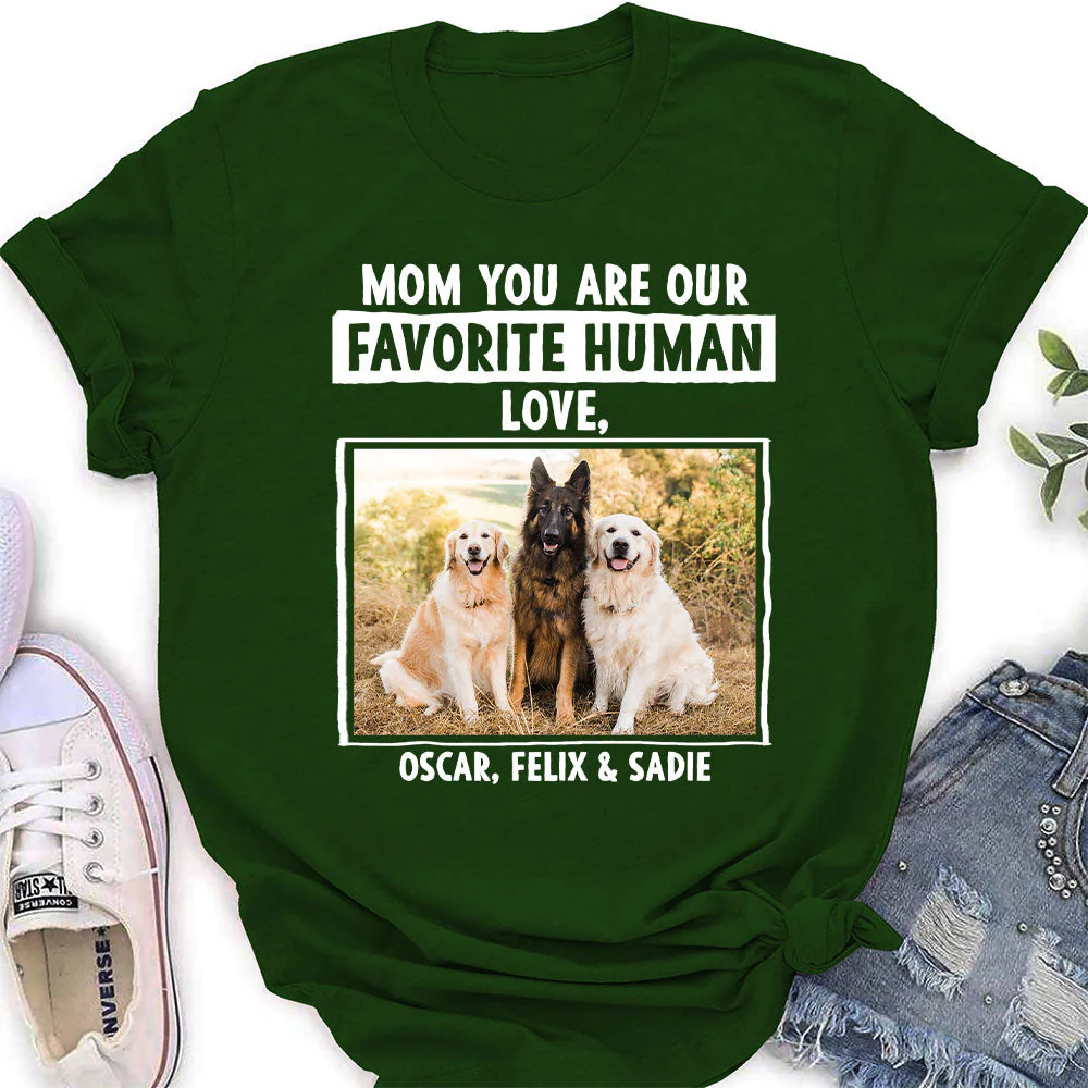 Our Favourite Human - Personalized Custom Women's T-shirt - Image 5