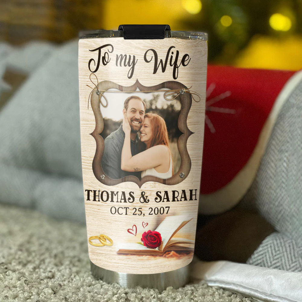 Our Hearts Are One - Personalized Custom Tumbler - Image 4