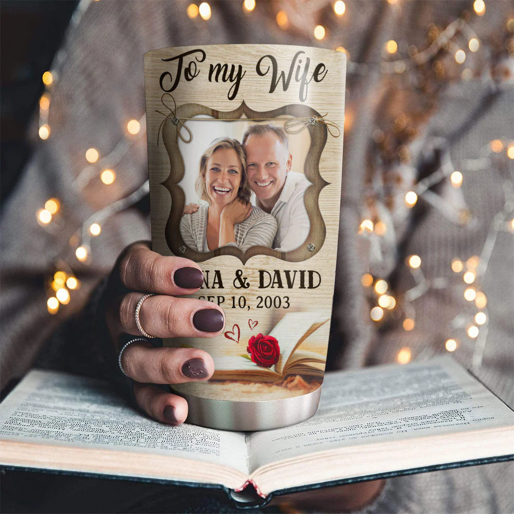 Our Hearts Are One - Personalized Custom Tumbler - Image 5