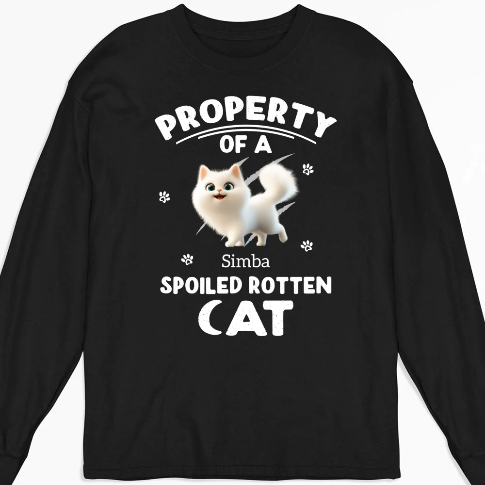 Our Official Property - Personalized Custom Long Sleeve T-shirt - Image 4