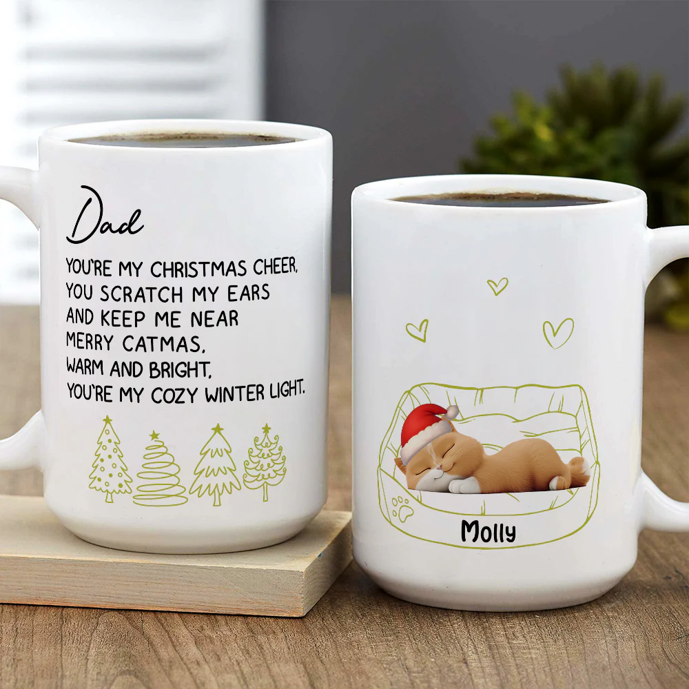Our Warm And Bright Cat Ver - Personalized Custom Coffee Mug - Image 3