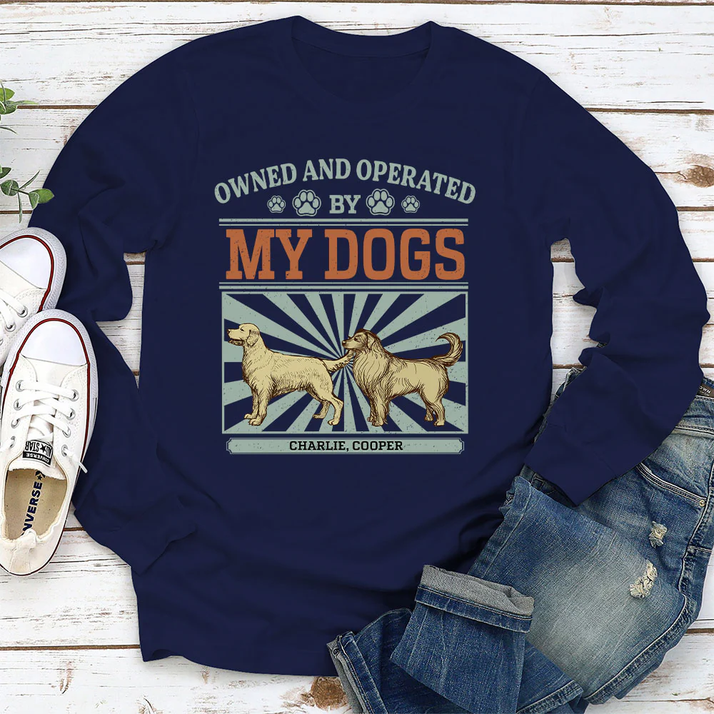 Owned And Operated - Personalized Custom Long Sleeve T-shirt - Image 2