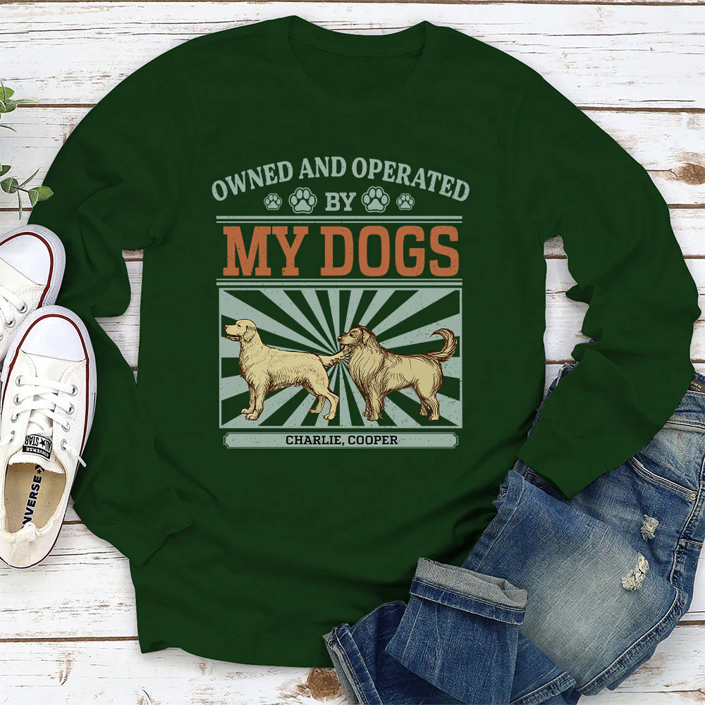 Owned And Operated - Personalized Custom Long Sleeve T-shirt - Image 3