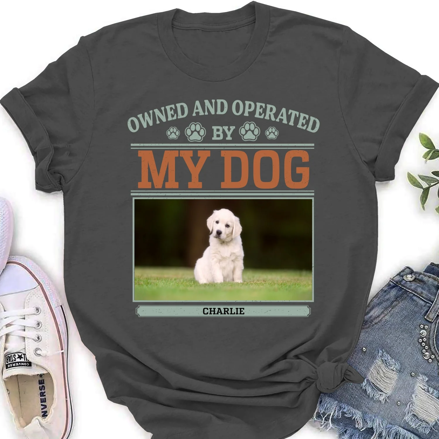 Owned And Operated Photo - Personalized Custom Women's T-shirt - Image 5