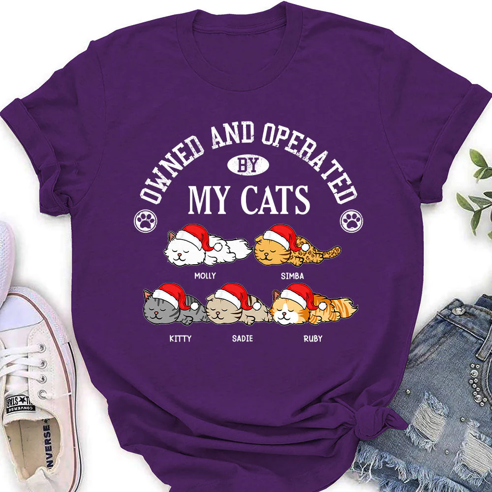 Owned By My Sassy Cat - Personalized Custom Women's T-shirt - Image 3