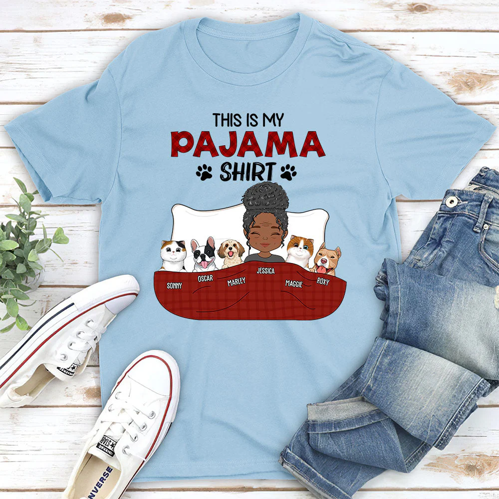 Pajama Shirt Version 2 - Personalized Custom Unisex T-shirt - Image 4