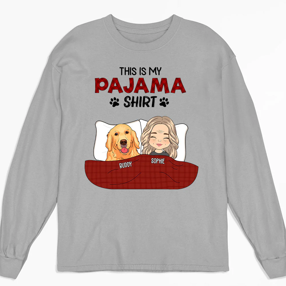 Pajama Shirt - Personalized Custom Long Sleeve T-shirt