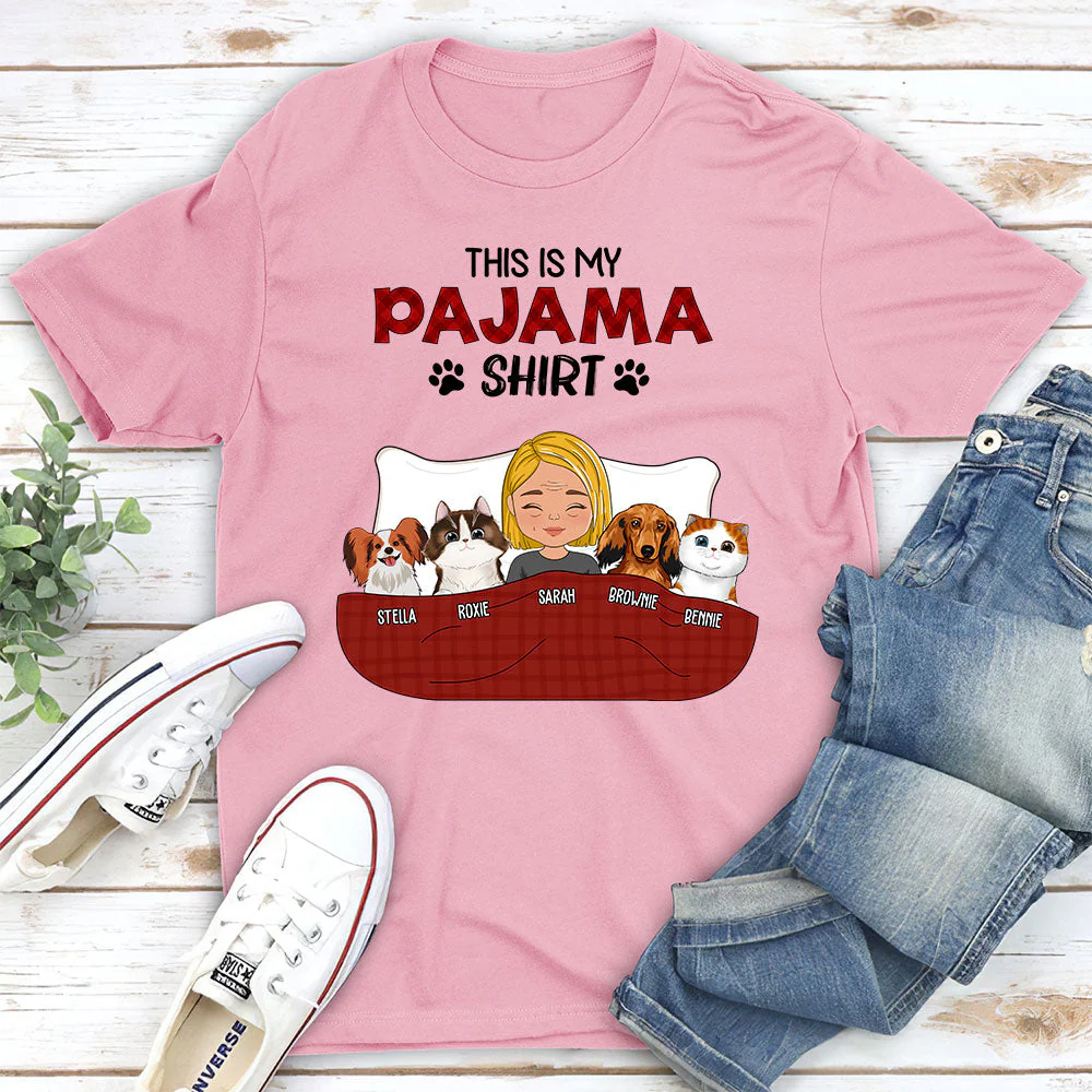Pajama Shirt - Personalized Custom Unisex T-shirt - Image 3