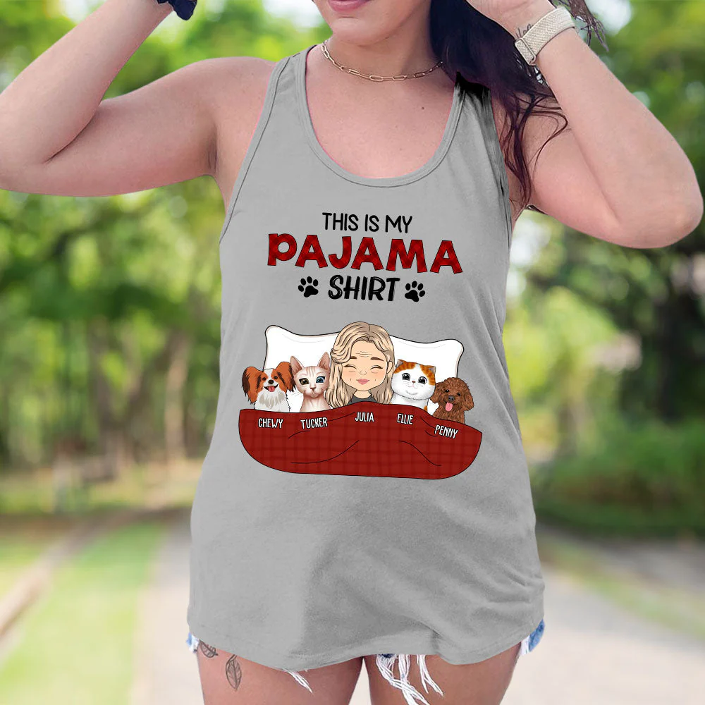 Pajama Shirt - Personalized Custom Women's Tank - Image 3