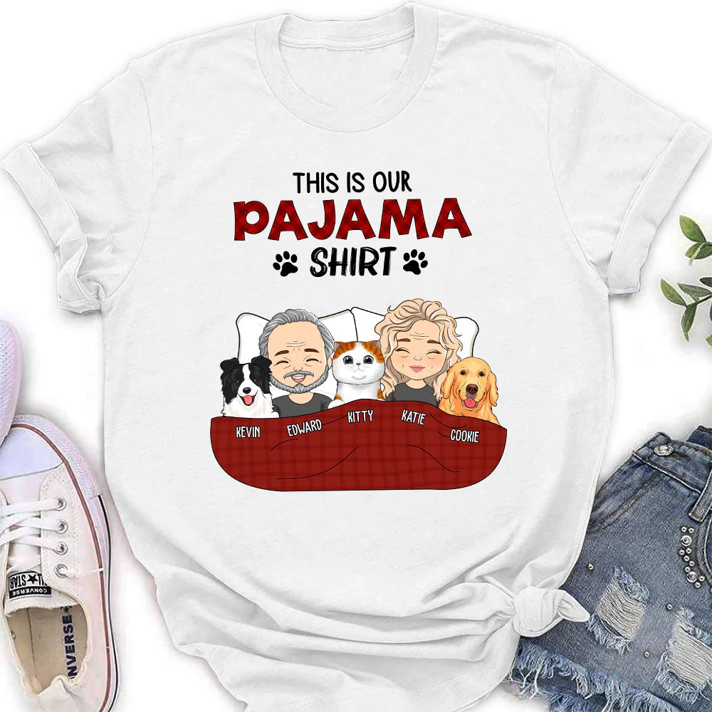 Pajama Shirt Version Couple - Personalized Custom Women's T-shirt - Image 3