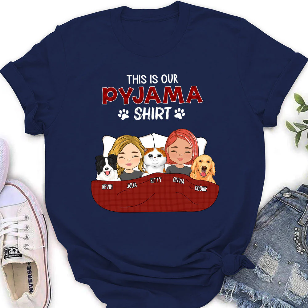 Pajama Shirt Version Couple - Personalized Custom Women's T-shirt - Image 7