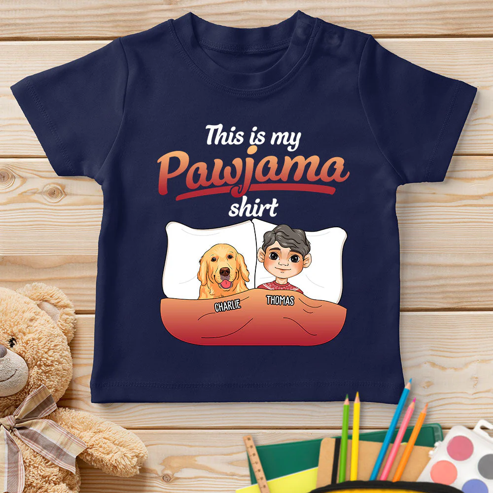 Pajama With Pet - Personalized Custom Youth T-shirt - Image 2