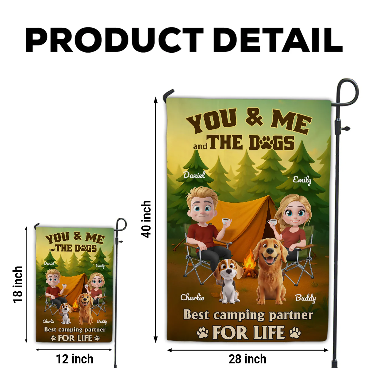 Partner For Life - Personalized Custom Flag - Image 5