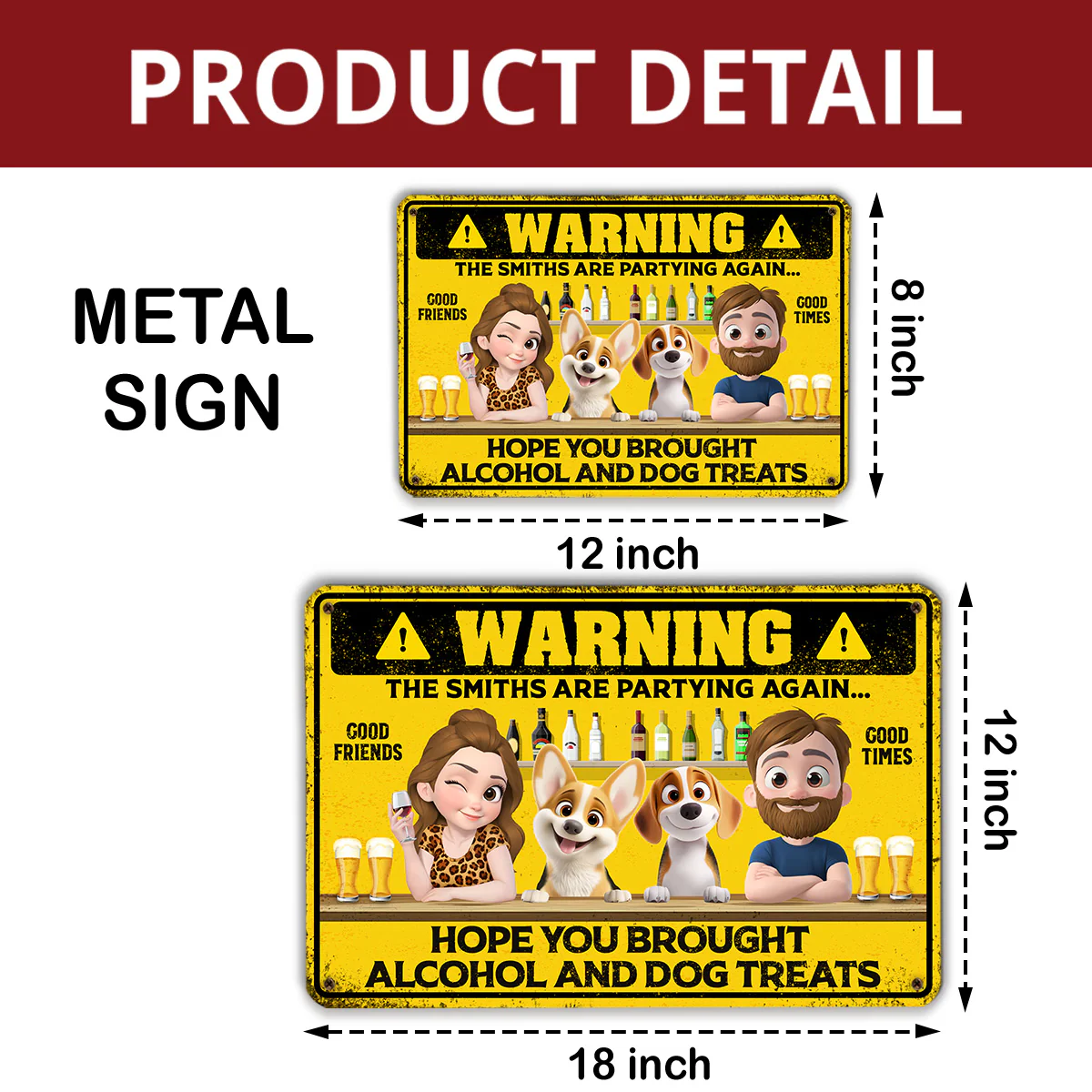 Partying Again - Personalized Custom Metal Sign - Image 6