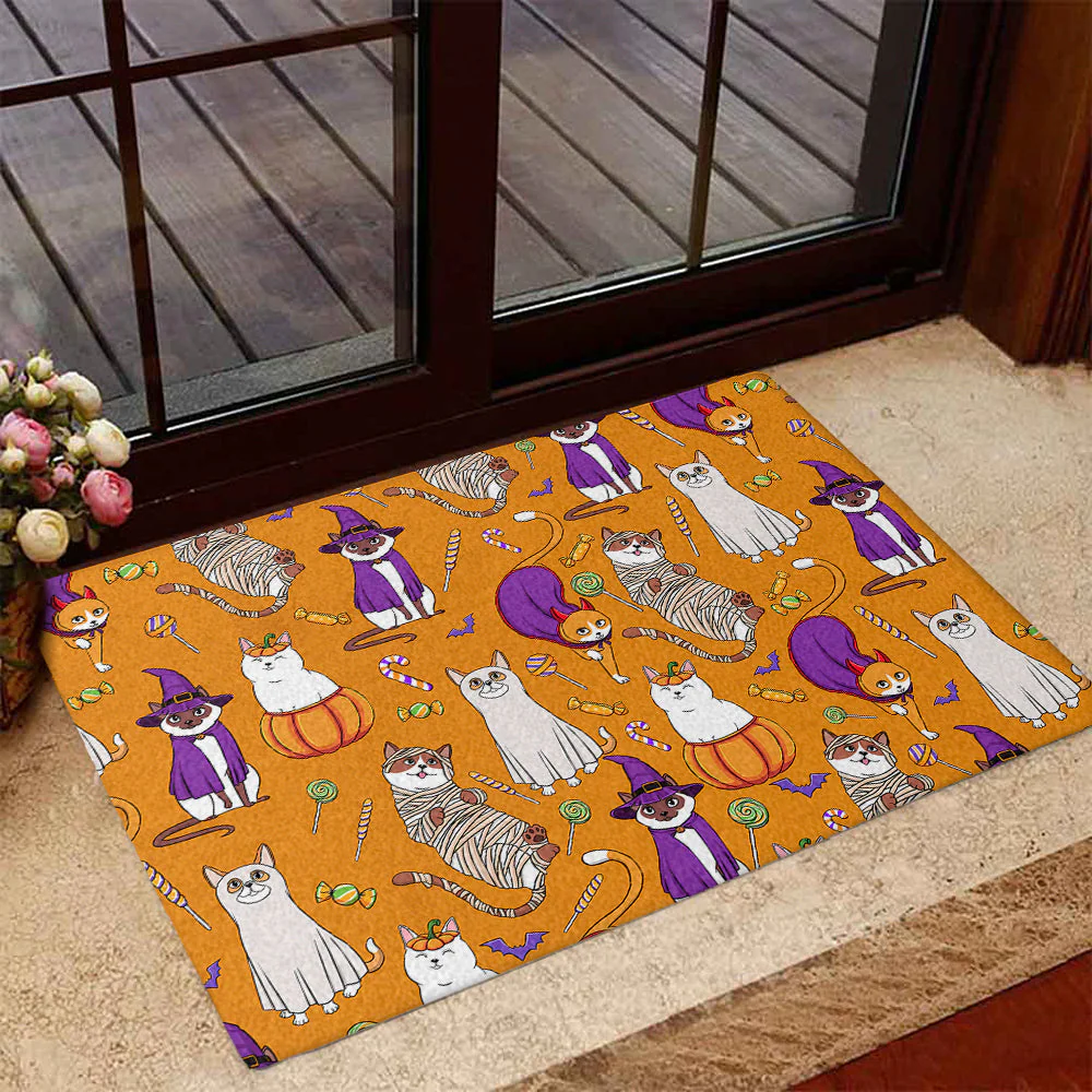 Pattern Cat Halloween - Doormat - Image 3