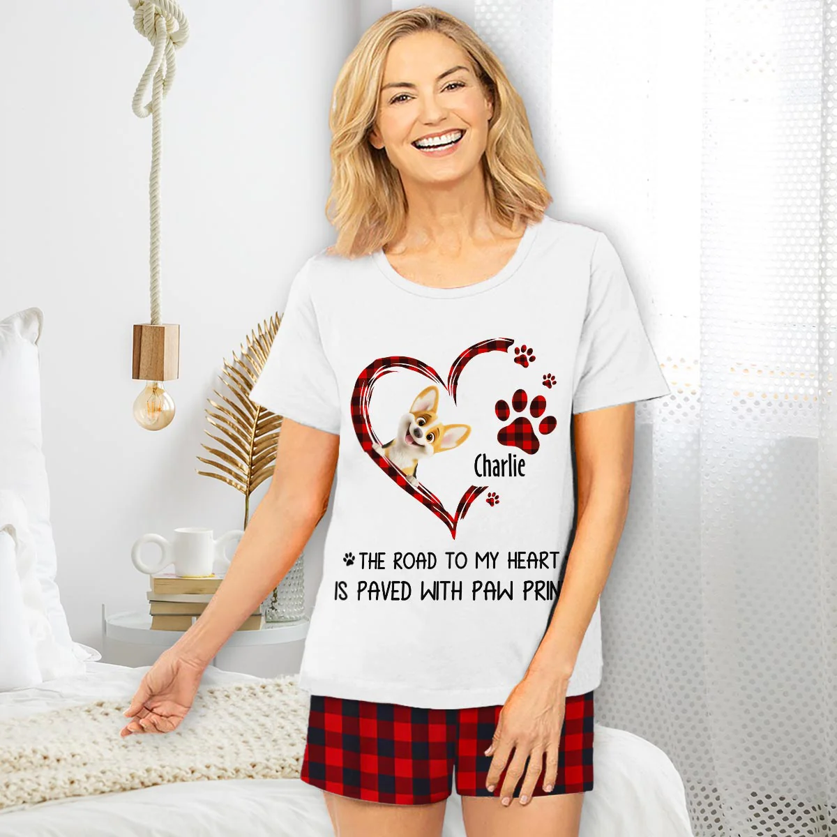 Paved With Paws - Personalized Custom Short Pajama Set - Image 3