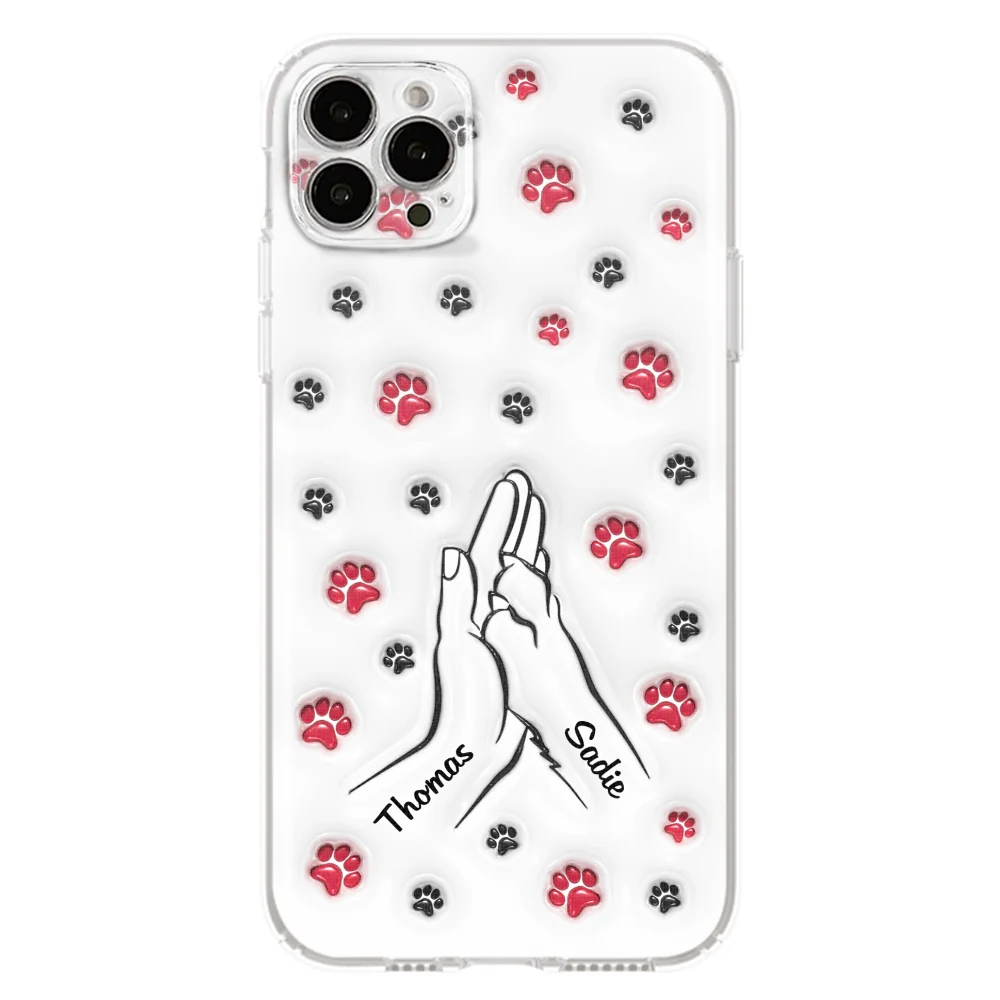 Paw And Hand - Personalized Custom 3D Inflated Effect Phone Case - Image 15