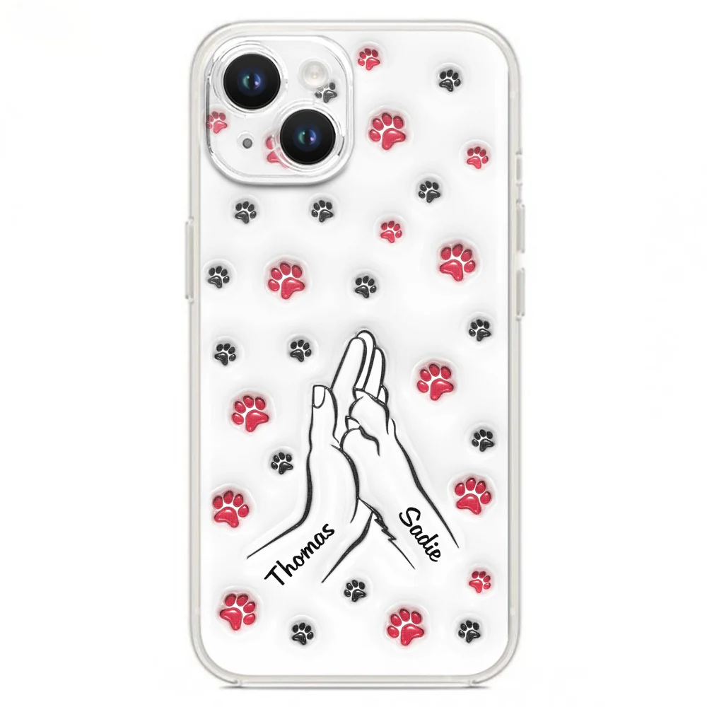 Paw And Hand - Personalized Custom 3D Inflated Effect Phone Case - Image 16