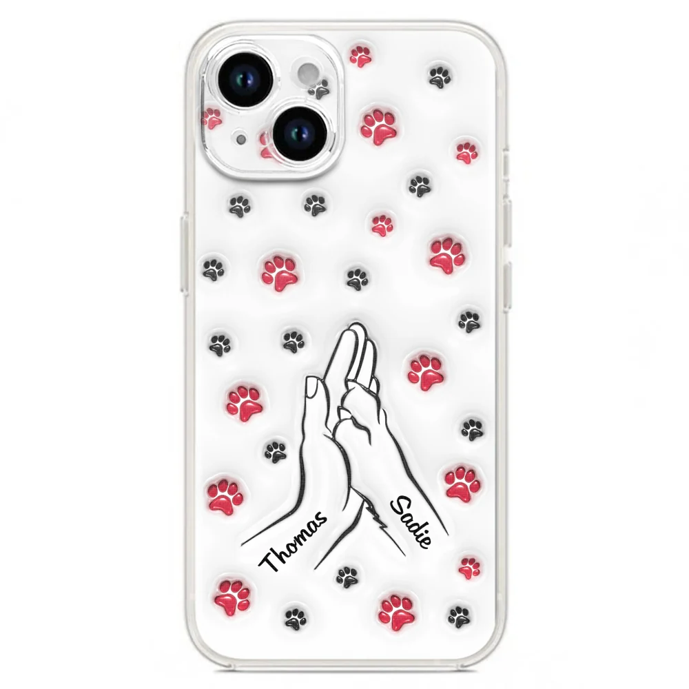 Paw And Hand - Personalized Custom 3D Inflated Effect Phone Case - Image 17