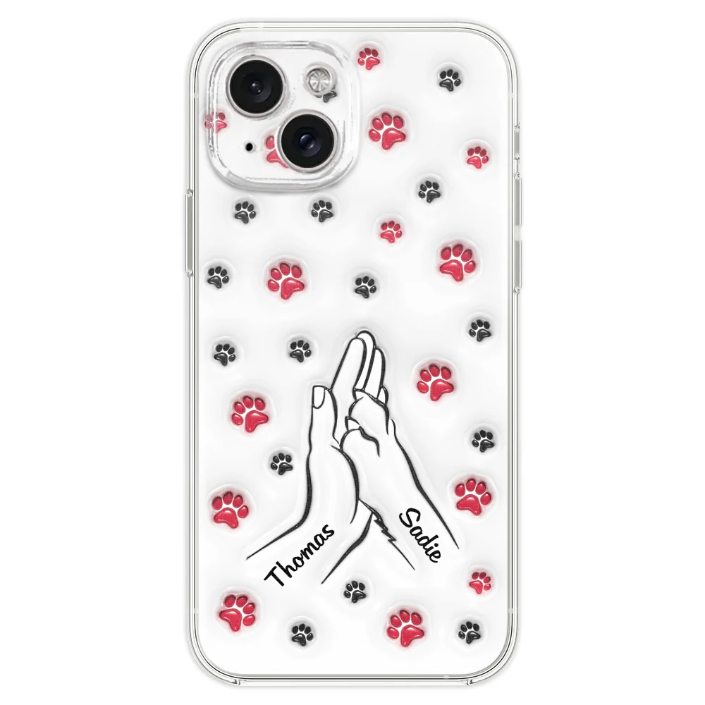 Paw And Hand - Personalized Custom 3D Inflated Effect Phone Case - Image 20