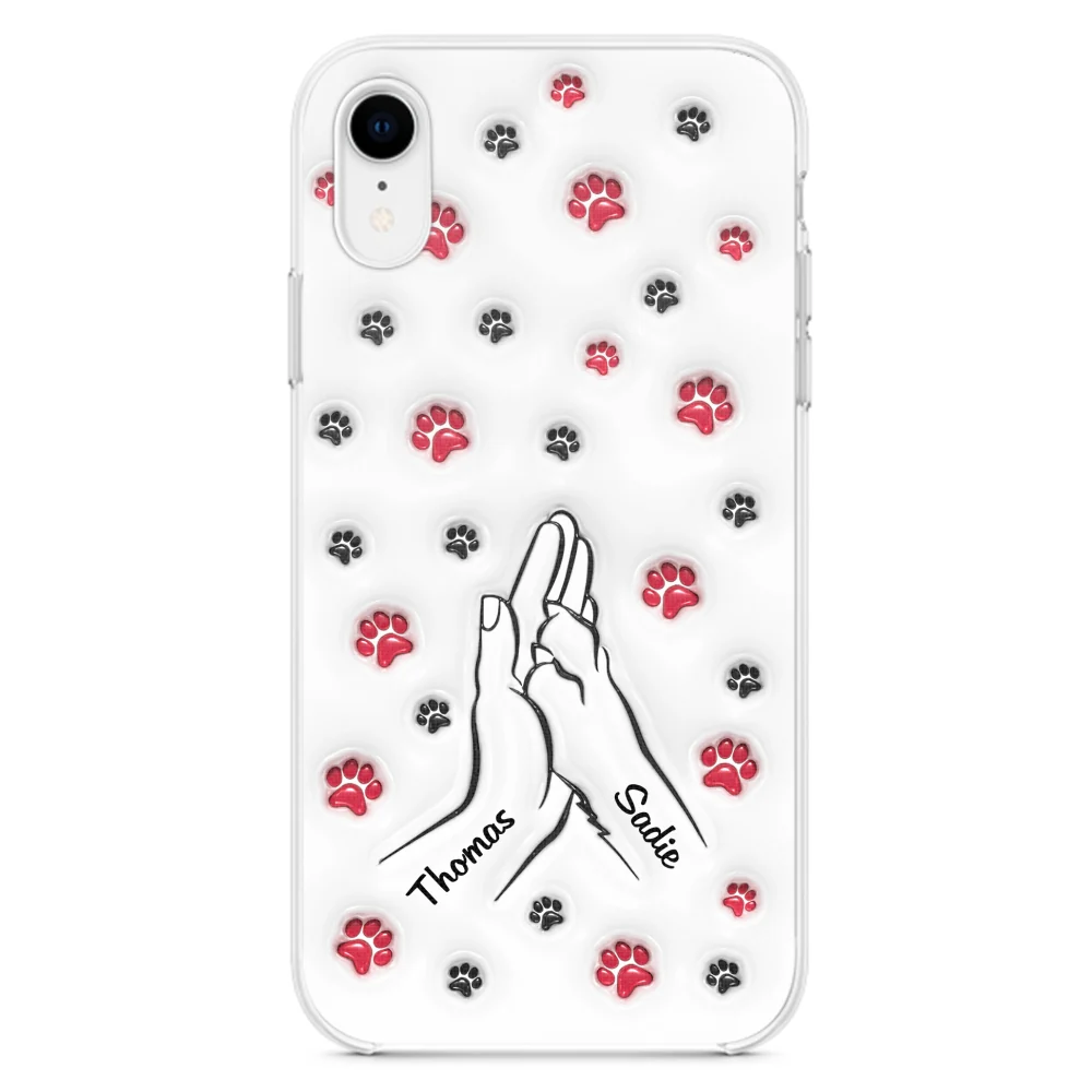 Paw And Hand - Personalized Custom 3D Inflated Effect Phone Case - Image 22