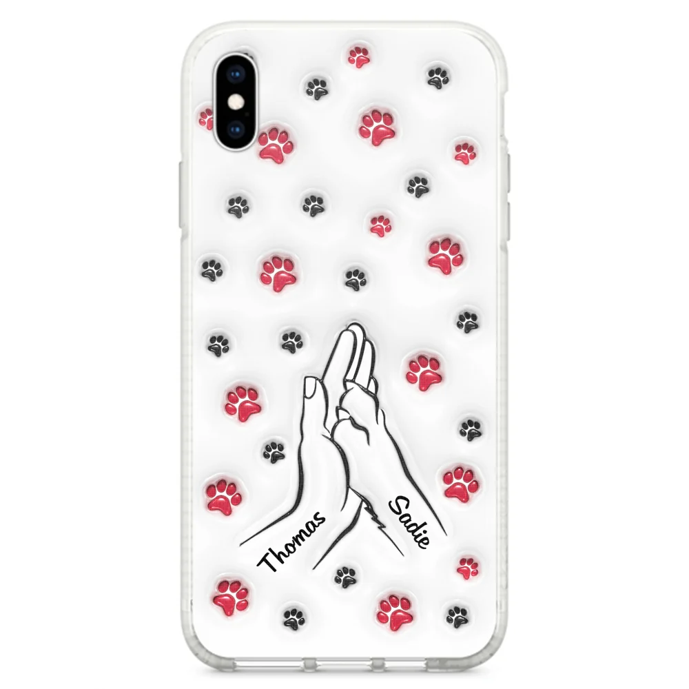 Paw And Hand - Personalized Custom 3D Inflated Effect Phone Case - Image 23
