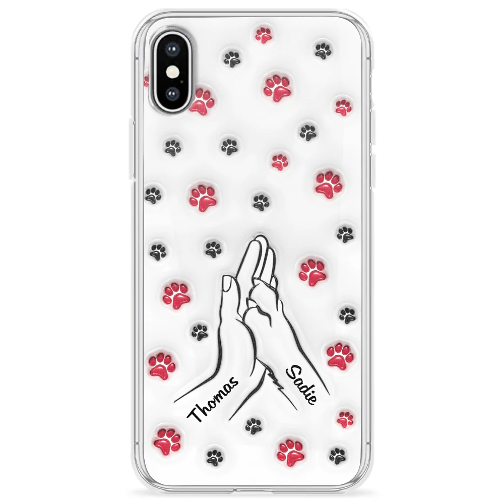 Paw And Hand - Personalized Custom 3D Inflated Effect Phone Case - Image 24