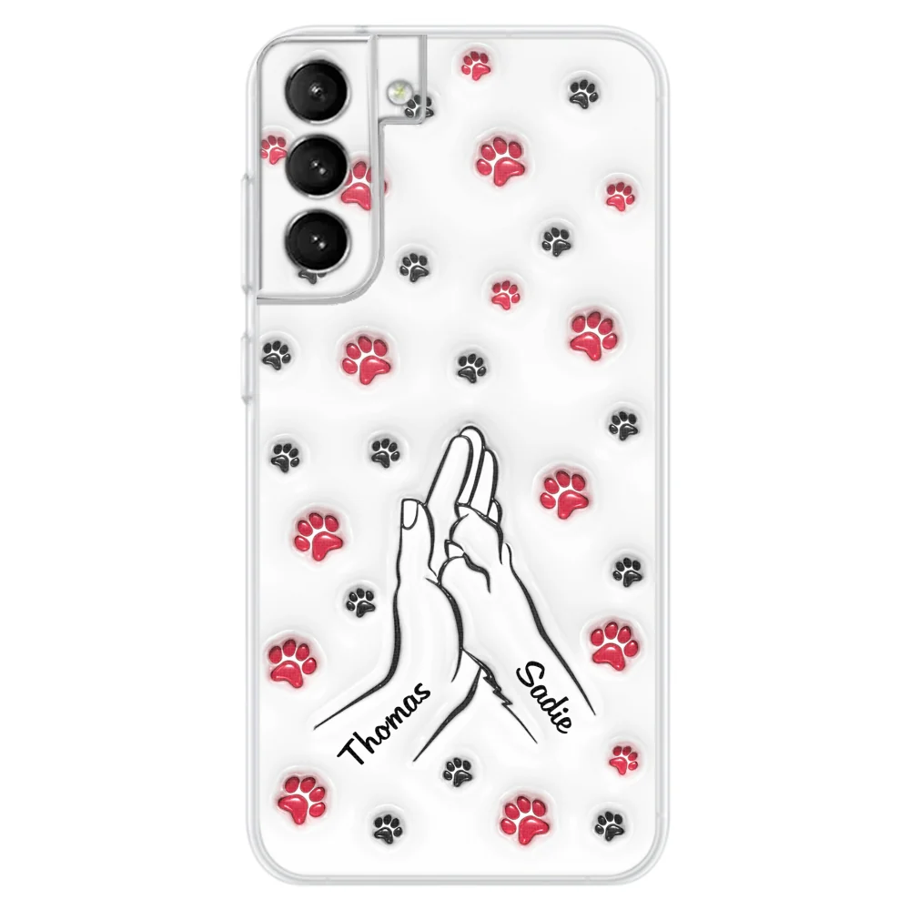 Paw And Hand - Personalized Custom 3D Inflated Effect Phone Case - Image 26