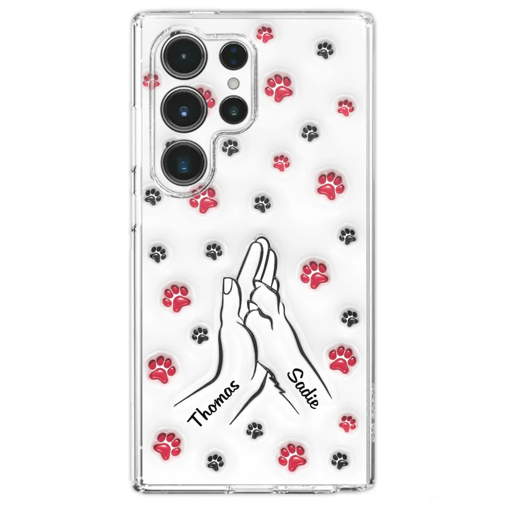 Paw And Hand - Personalized Custom 3D Inflated Effect Phone Case - Image 27