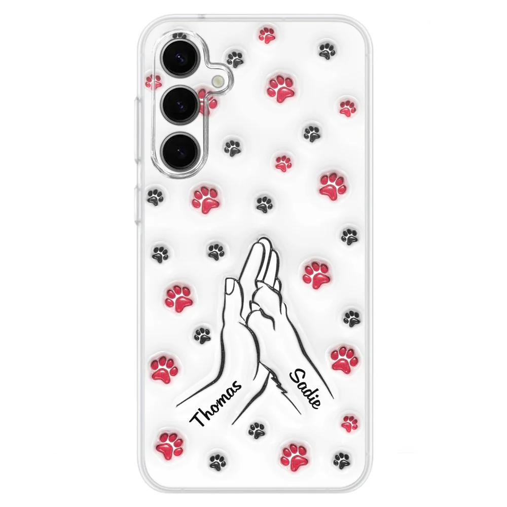 Paw And Hand - Personalized Custom 3D Inflated Effect Phone Case - Image 28