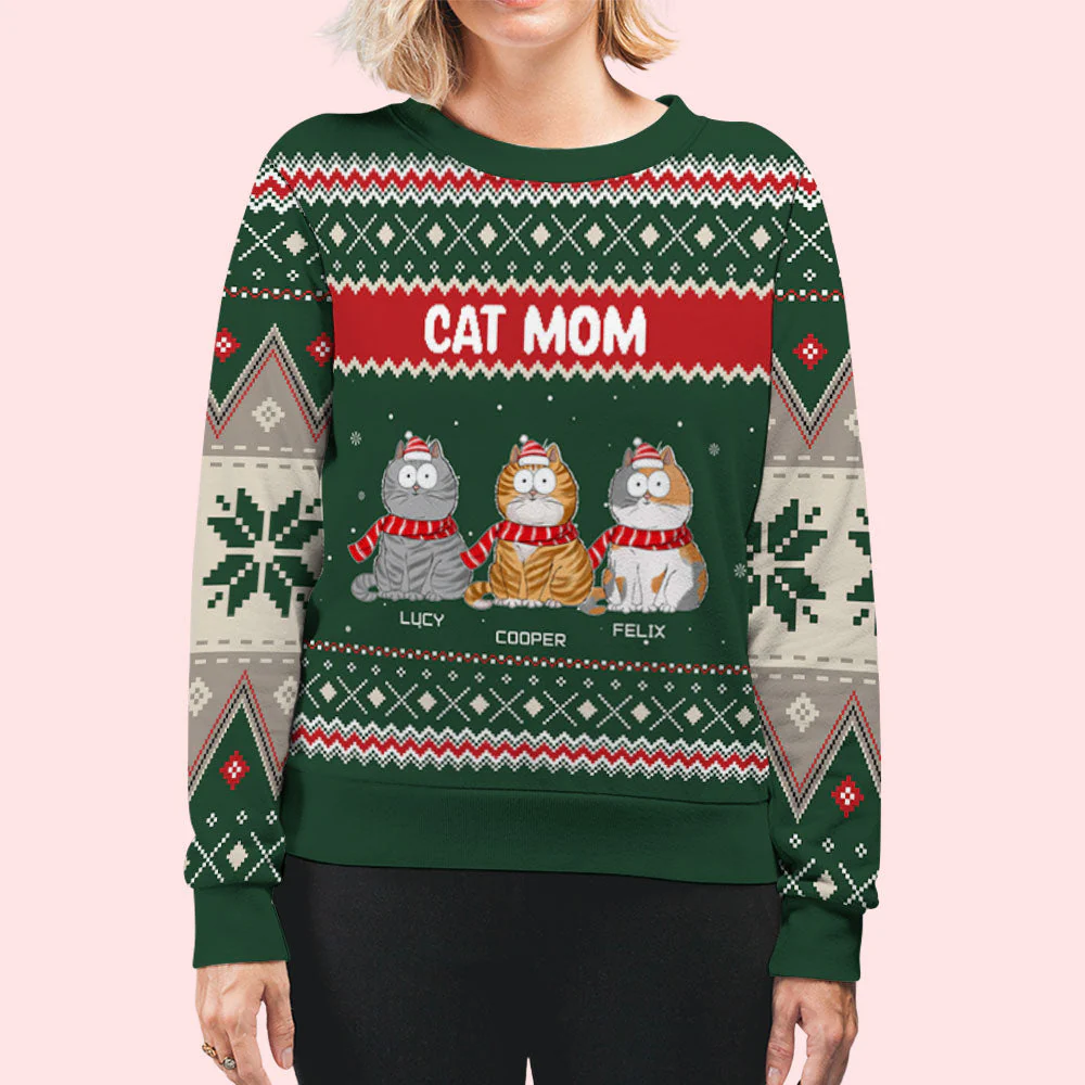 Paw In Snow - Personalized Custom All-Over-Print Sweatshirt - Image 5