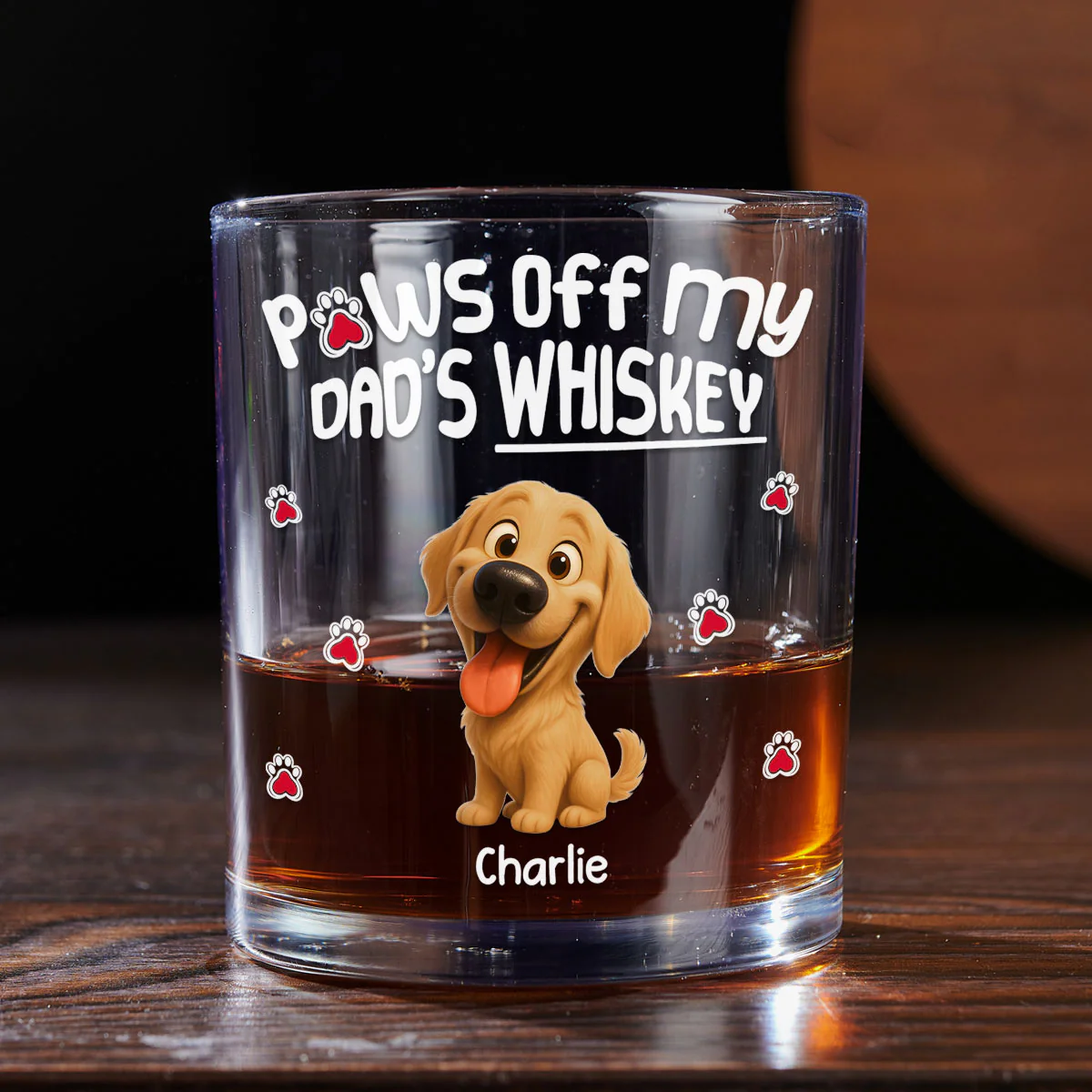 Paw It Off Now - Personalized Custom Whiskey Glass - Image 5