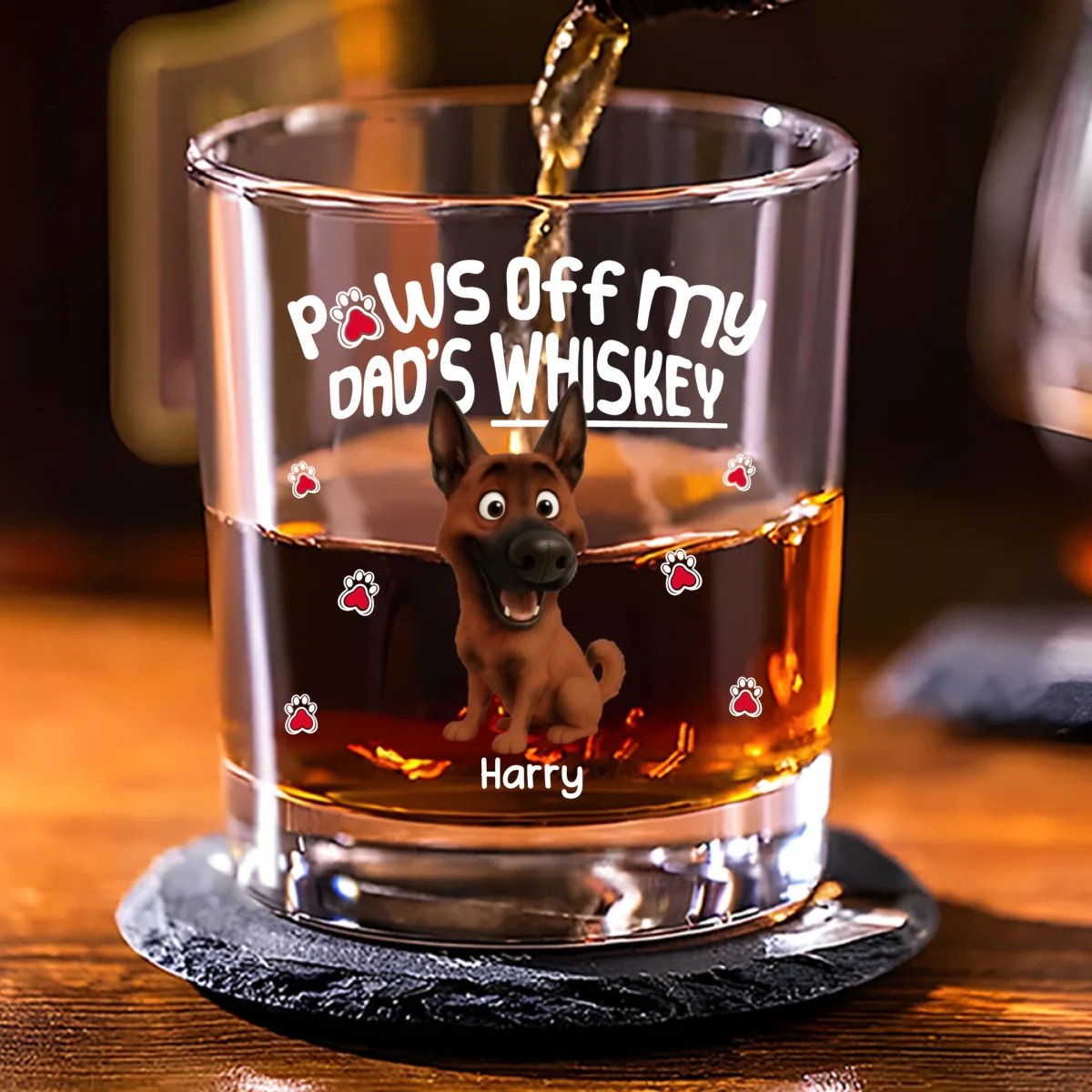 Paw It Off Now - Personalized Custom Whiskey Glass - Image 7