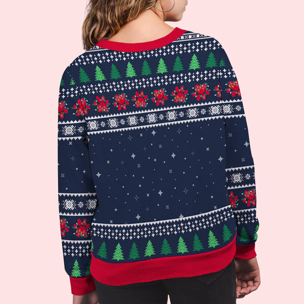 Paw Light Winter - Personalized Custom All-Over-Print Sweatshirt - Image 6