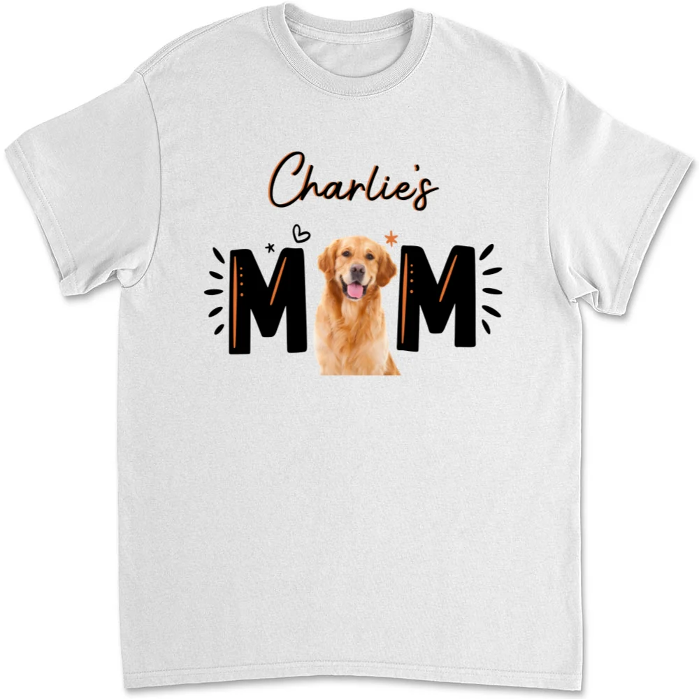 Paw Mom Photo - Personalized Custom Unisex T-shirt - Image 2