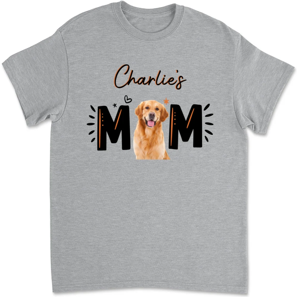 Paw Mom Photo - Personalized Custom Unisex T-shirt - Image 3