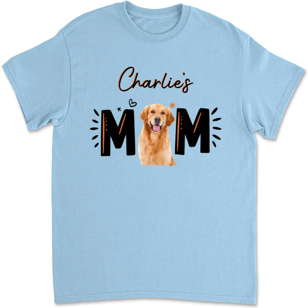 Paw Mom Photo - Personalized Custom Unisex T-shirt - Image 4