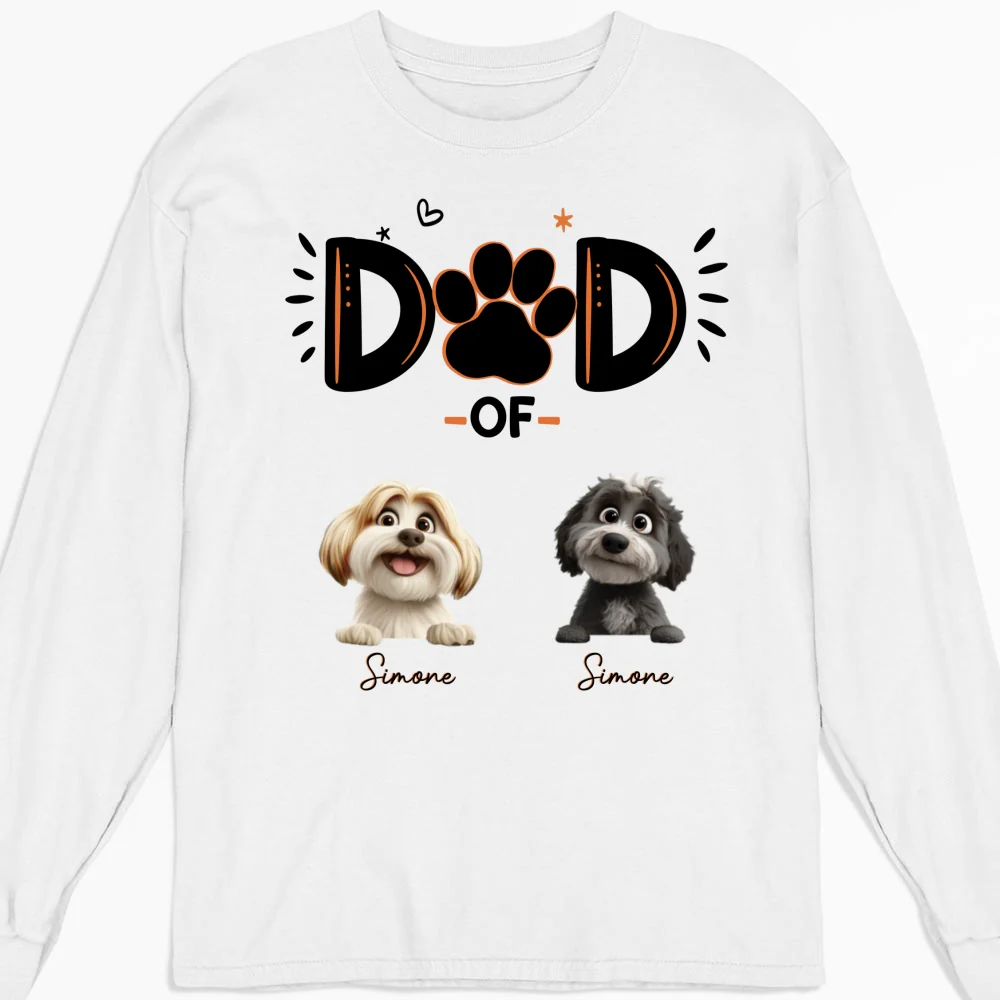 Paw Mom Version 2 - Personalized Custom Long Sleeve T-shirt - Image 4