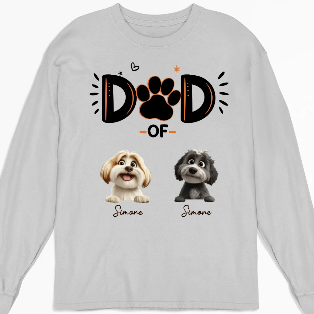 Paw Mom Version 2 - Personalized Custom Long Sleeve T-shirt - Image 5