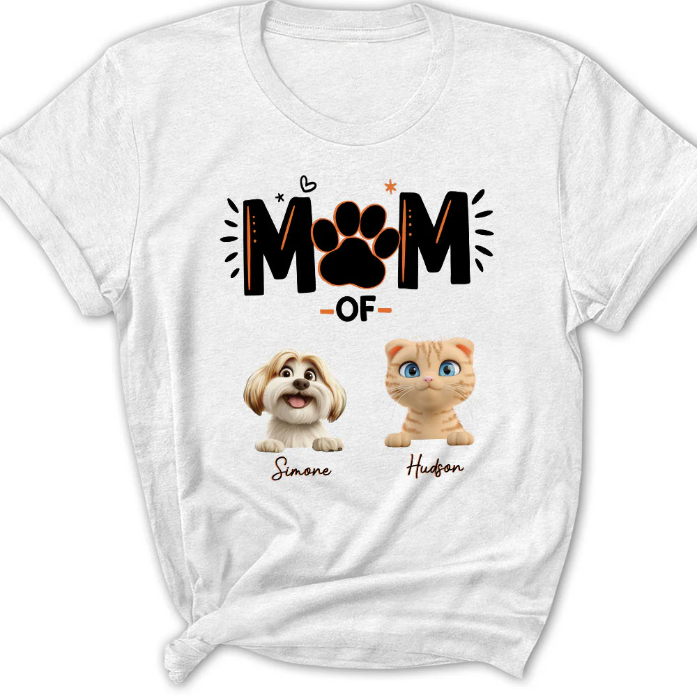Paw Mom Version 2 - Personalized Custom Women's T-Shirt